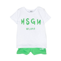 Msgm childrens clothing logo printed cotton shorts suit FARFETCH