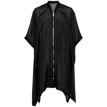 Rick Owens mens Habotai True silk asymmetrical jacket FARFETCH Fat Chic