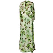 Erdem Womens Floral Print Cape Design Silk Dress FARFETCH