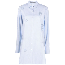 Karl Lagerfeld womens logo embroidered striped long top FARFETCH