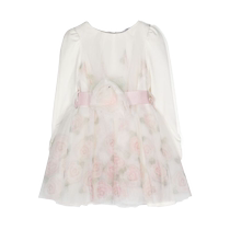 Monnalisa childrens floral appliqué tulle dress FARFETCH