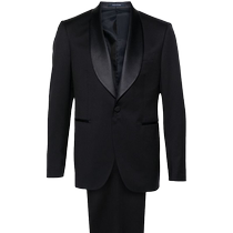 Tagliatore mens satin side decorated with single row of buttoned suit FARFETCH Hair Chic