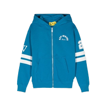 Off-White Kids logo print zipper hoodie FARFETCH