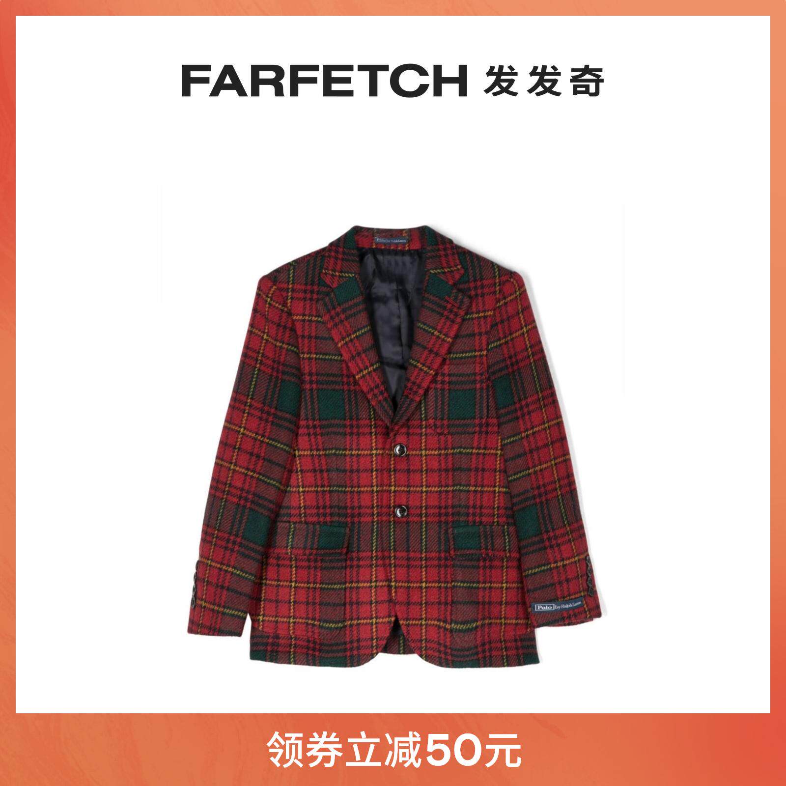 Ralph Lauren children's clothing single row of buttoned wool suit jacket FARFETCH Fat Chic-Taobao
