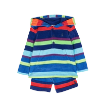 Ralph Lauren childrens clothing Polo Pony embroidered striped shorts suit FARFETCH