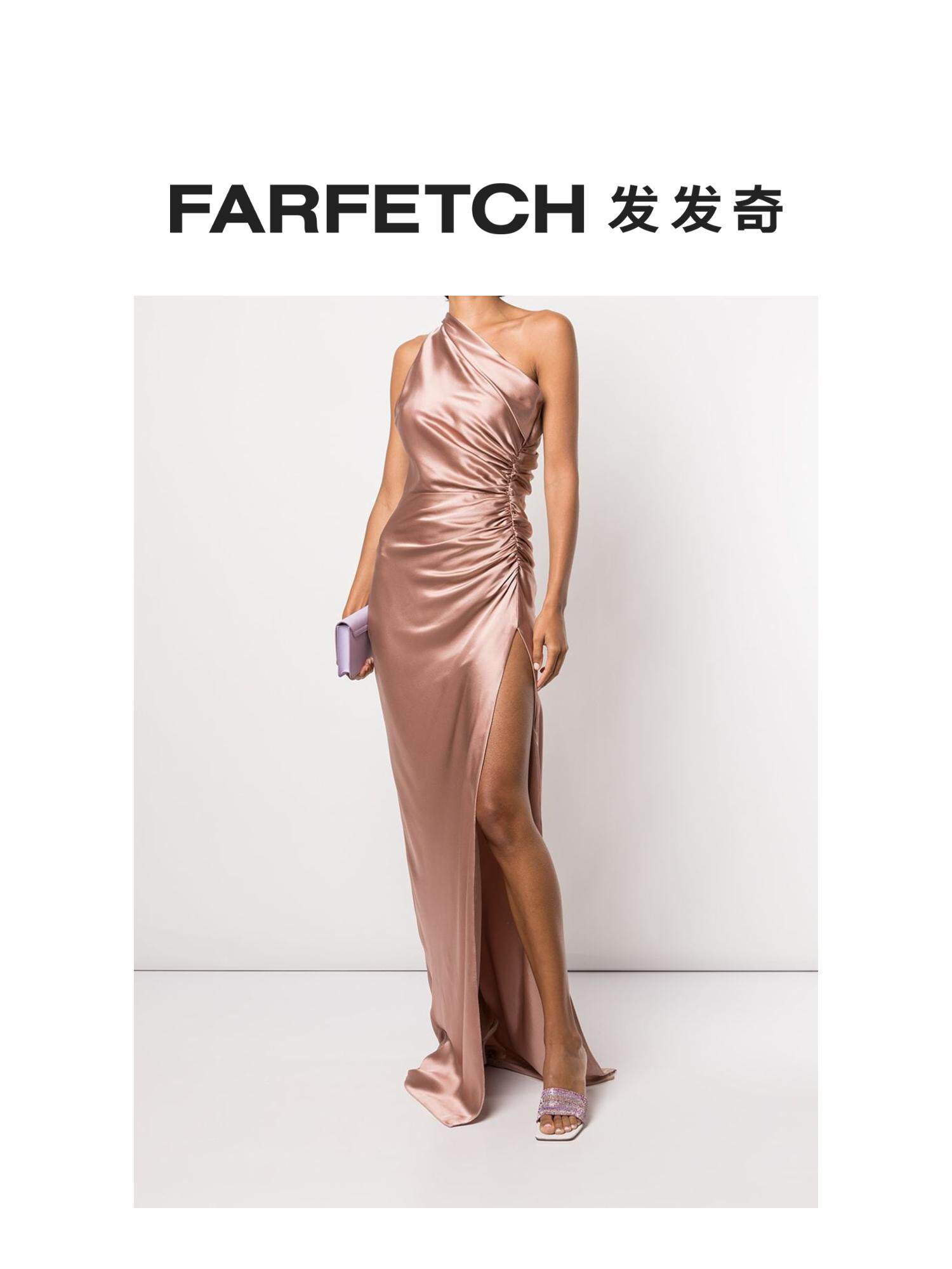 Lady Michelle Mason's superior sense drawing rope to fix a single shoulder gown with dress FARFETCH Fat Chic-Taobao