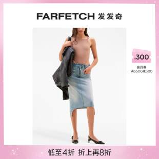 Courreges レディース ガーターミディデニムスカート FARFETCH