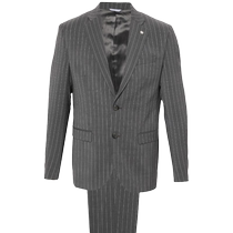 Manuel Ritz mens fine striped single-row buttoned suit suit FARFETCH hair chic