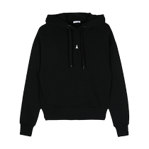 Patrizia Pepe womens logo printed cotton hoodie FARFETCH