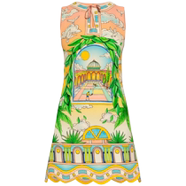 Casablanca Womens Paysage Ideal Graphic Print Mini Dress FARFETCH