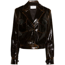 Sportmax Womens Notched Lapel Glossy Effect Blazer FARFETCH