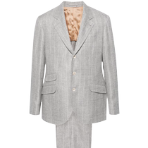 Brunello Cucinelli mens striped single-breasted suit FARFETCH