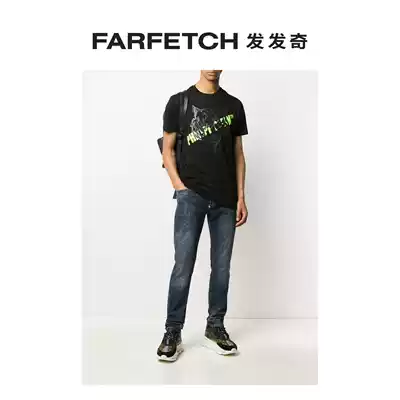 Philipp Plein men tiger head logo T-shirt FARFETCH hair
