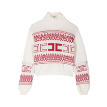 ELISABETTA FRANCHI childrens clothing logo intarsia wool sweater FARFETCH