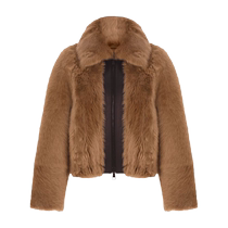 ZEYNEP ARCAY womens oversized lapel fur one-piece jacket FARFETCH