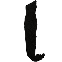 Rick Owens womens draped one-shoulder maxi dress FARFETCH