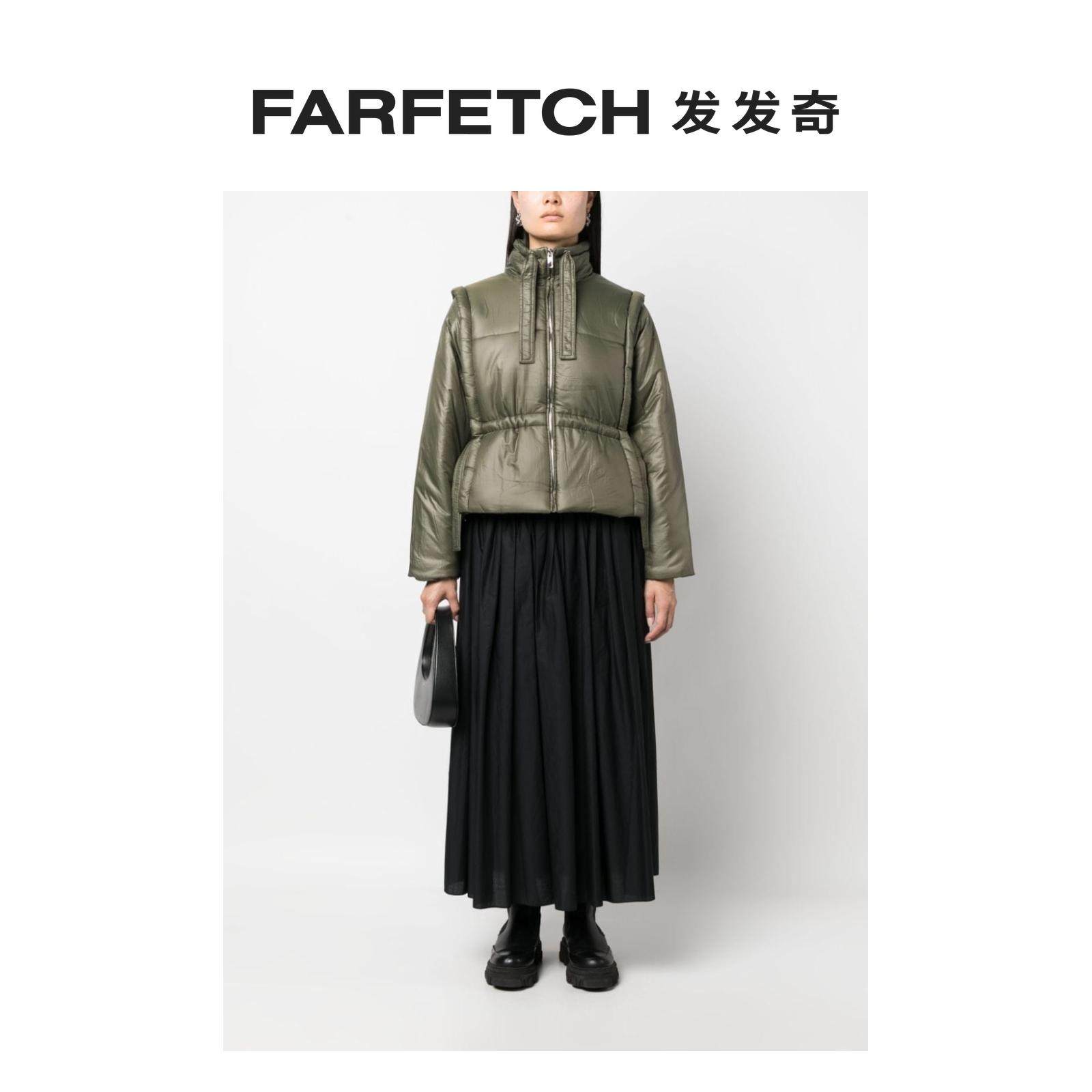 Lady Ganni High collar padded jacket FARFETCH Fat Chic-Taobao