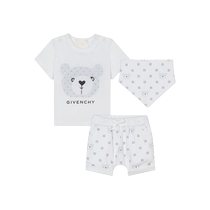 GIVENCHY Givenchy childrens wear 4G cotton shorts set (three-piece set) FARFETCH