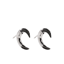 Shaun Leane Shanlini Lady Talon 18K Platinum Small Number Black Diamond Earrings Fat Chic