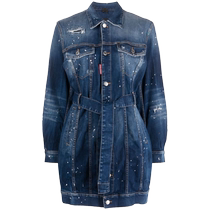 Final Sale] Dsquared2 Ladis splashdown Эффект teing denim jacket FARFECH волос