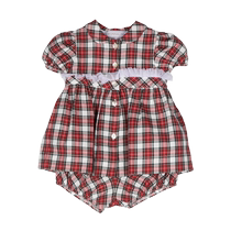 Monnalisa childrens ruffle detail plaid dress FARFETCH