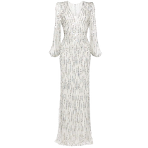 Jenny Packham Womens Moondance Sequin Embellished Dress FARFETCH