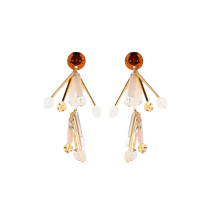 Patrizia Pepe Womens Beaded Clip Earrings FARFETCH