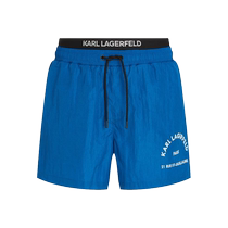 Karl Lagerfeld Mens Address Printed Drawstring Swim Trunks FARFETCH