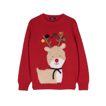 Final Sale]Il Gufo childrens reindeer pattern crew neck sweater FARFETCH