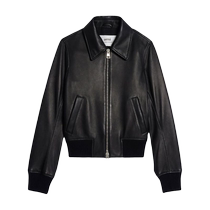 Ami Paris Unisex Leather Zip Jacket FARFETCH