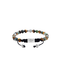 Nialaya Jewelry Mens Logo Sign Bead Bracelet FARFETCH