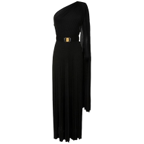 Elisabetta Franchi Womens Single Long Sleeve Gathered Maxi Dress FARFETCH