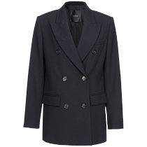 Pinko Womens Double-Breasted Twill Blazer FARFETCH