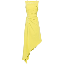 SAIID KOBEISY Womens Gathered Crepe Asymmetric Dress FARFETCH