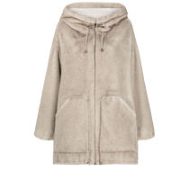 P A R O S H Womens zippered fur one-piece hooded coat FARFETCH