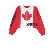 Final Sale]Dsquared2 childrens clothing logo printed color block sweatshirt FARFETCH