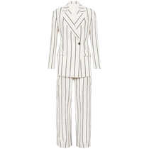 Brunello Cucinelli ladies striped linen blend suits FAREFETCH Haircut