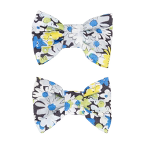 Bonpoint Punbo Bay Childlike Floral Printed Butterfly Knot Hair Clip (two pieces) FARFETCH Fat Chic