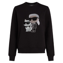 Karl Lagerfeld Womens Ikonik Rhinestone Embellished Sweatshirt FARFETCH