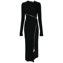 The Attico Womens Zip Detailed Midi Dress FARFETCH