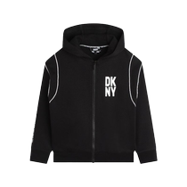DKNY childrens logo printed hooded cardigan FARFETCH
