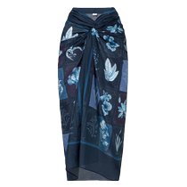 AGUA BY AGUA BENDITA Womens Lavanda Algae Graphic Print Wrap Beach Towel