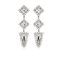 Alessandra Rich Womens Crystal Clip Earrings FARFETCH