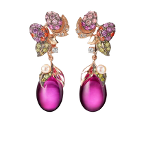 Anabela Chan Womens 18K Rose Gold Pinkberry Multi-Gemstone Earrings FARFETCH