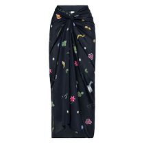 AGUA BY AGUA BENDITA Womens Lavanda Tesoro Floral Print Wrap Beach Towel