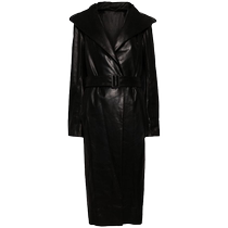 Rick Owens Womens Drella Hooded Leather Jacket FARFETCH