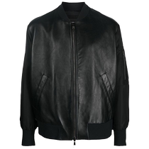 Neil Barrett mens leather patchwork bomber jacket FARFETCH