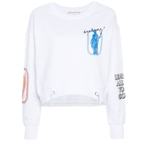 Iceberg Womens Graphic Print Short Sweatshirt FARFETCH