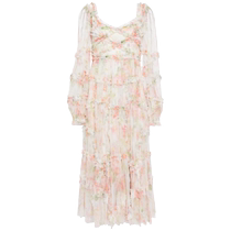 Needle Thread Womens Immortal Rose Floral Print Midi Dress
