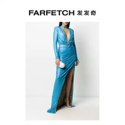 New] Philipp Plein ladies rhinestone evening dress FARFETCH hair